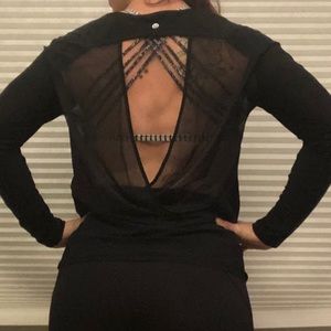 Lululemon open back mesh long sleeve